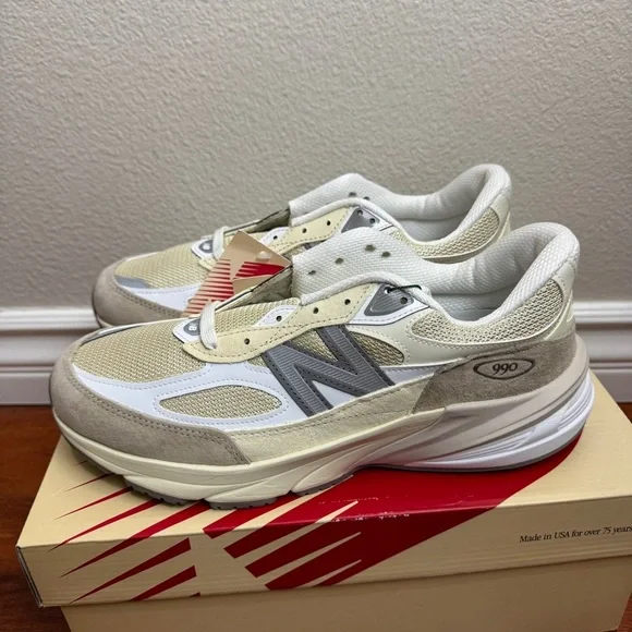 New Balance 9906 MiUSA Cream Size 10.5